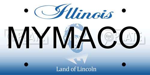 MYMACO Illinois License Plate