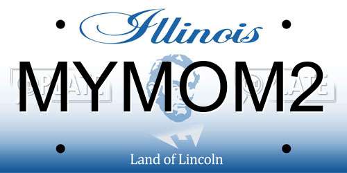 MYMOM2 Illinois License Plate