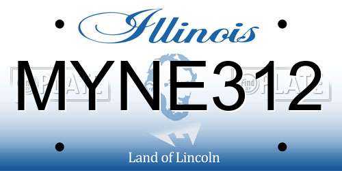 MYNE312 Illinois License Plate
