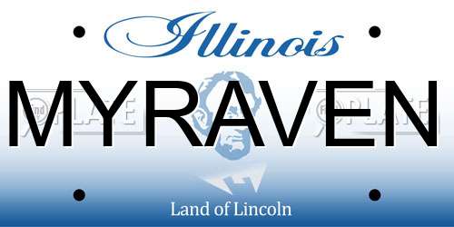 MYRAVEN Illinois License Plate