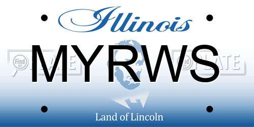 MYRWS Illinois License Plate