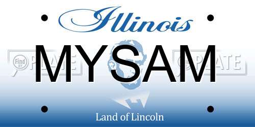 MYSAM Illinois License Plate