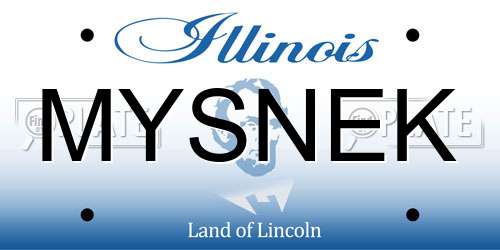 MYSNEK Illinois License Plate