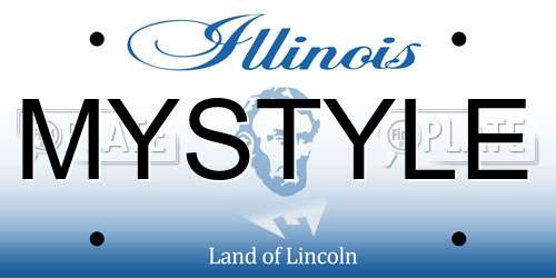 MYSTYLE Illinois License Plate