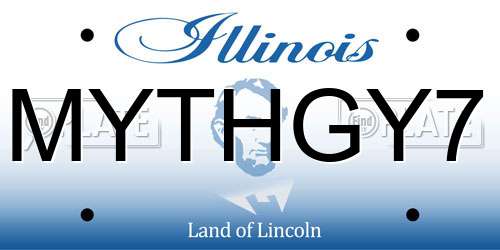 MYTHGY7 Illinois License Plate