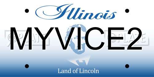 MYVICE2 Illinois License Plate