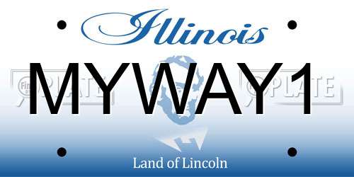 MYWAY1 Illinois License Plate