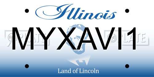 MYXAVI1 Illinois License Plate