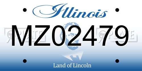 MZ02479 Illinois License Plate