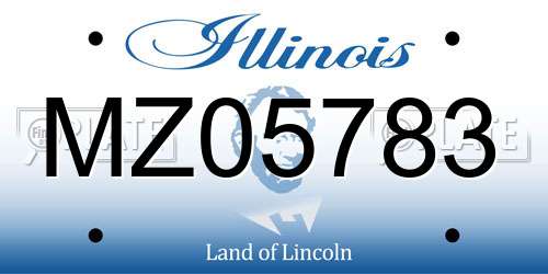 MZ05783 Illinois License Plate