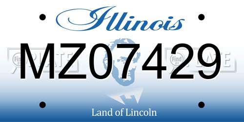 MZ07429 Illinois License Plate