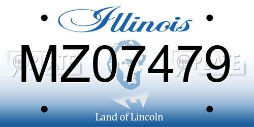 MZ07479 Illinois License Plate