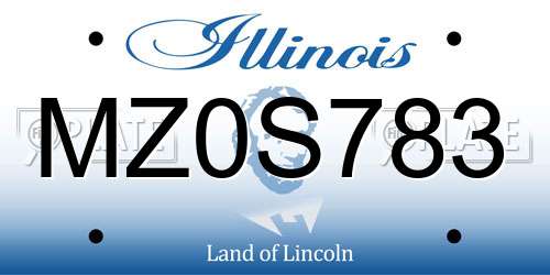 MZ0S783 Illinois License Plate