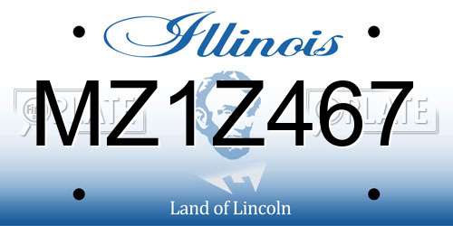 MZ1Z467 Illinois License Plate