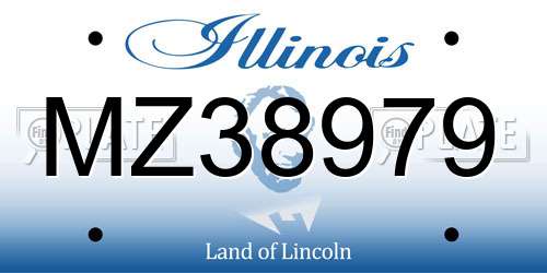 MZ38979 Illinois License Plate