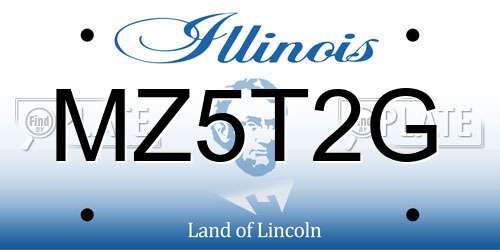 MZ5T2G Illinois License Plate