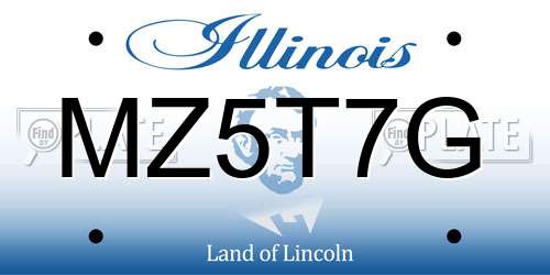 MZ5T7G Illinois License Plate