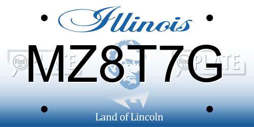 MZ8T7G Illinois License Plate