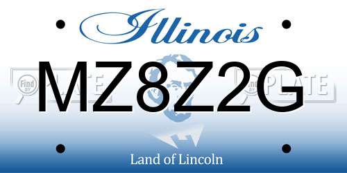 MZ8Z2G Illinois License Plate