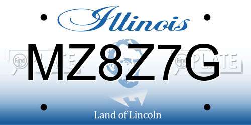 MZ8Z7G Illinois License Plate