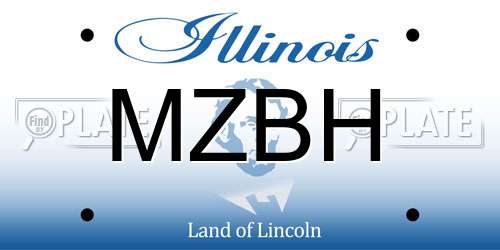 MZBH Illinois License Plate