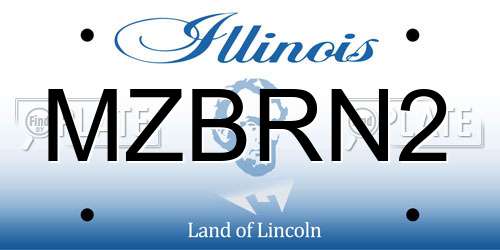 MZBRN2 Illinois License Plate