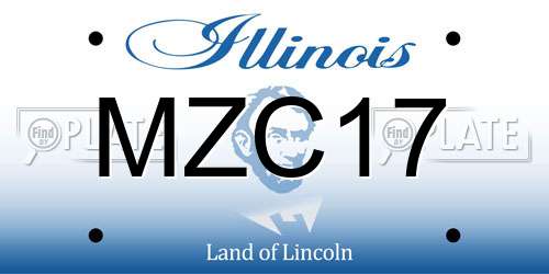 MZC17 Illinois License Plate