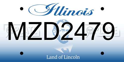 MZD2479 Illinois License Plate