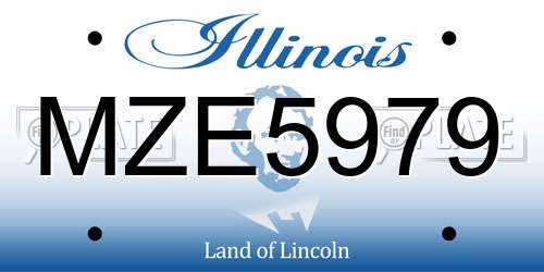 MZE5979 Illinois License Plate