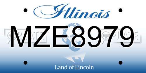 MZE8979 Illinois License Plate