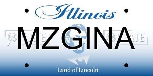 MZGINA Illinois License Plate