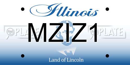 MZIZ1 Illinois License Plate