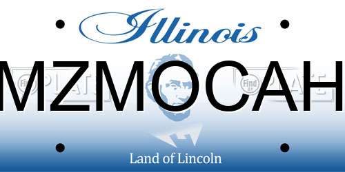 MZMOCAH Illinois License Plate