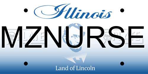 MZNURSE Illinois License Plate