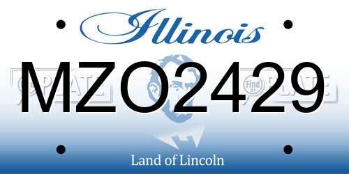 MZO2429 Illinois License Plate