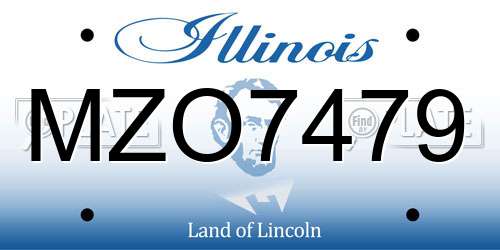 MZO7479 Illinois License Plate
