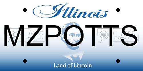 MZPOTTS Illinois License Plate