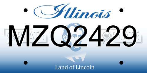 MZQ2429 Illinois License Plate