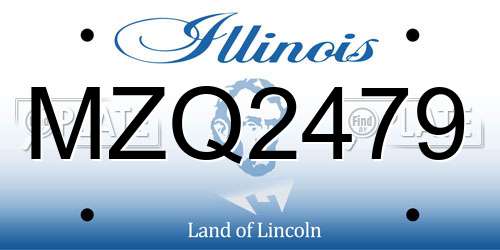 MZQ2479 Illinois License Plate