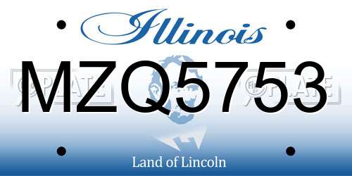 MZQ5753 Illinois License Plate