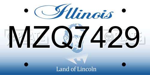 MZQ7429 Illinois License Plate