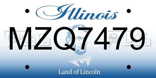 MZQ7479 Illinois License Plate