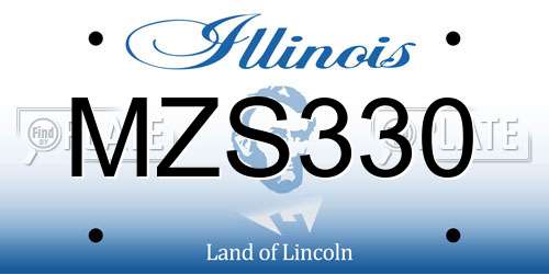 MZS330 Illinois License Plate