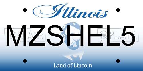 MZSHEL5 Illinois License Plate
