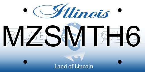 MZSMTH6 Illinois License Plate