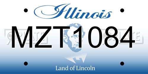 MZT1084 Illinois License Plate