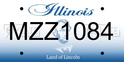 MZZ1084 Illinois License Plate