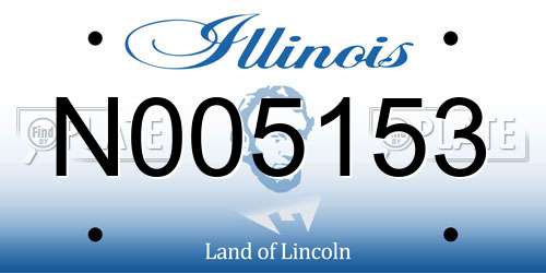 N005153 Illinois License Plate