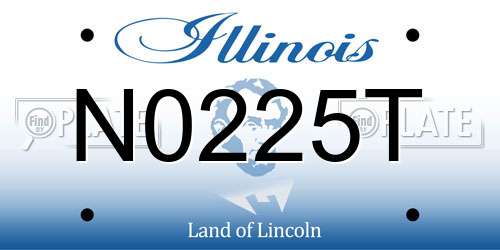 N0225T Illinois License Plate