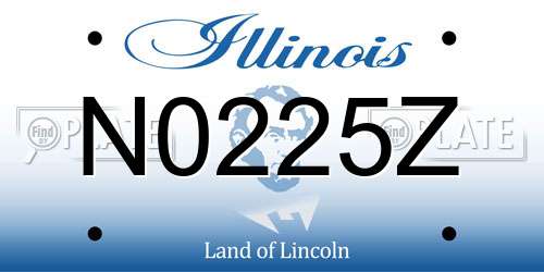N0225Z Illinois License Plate